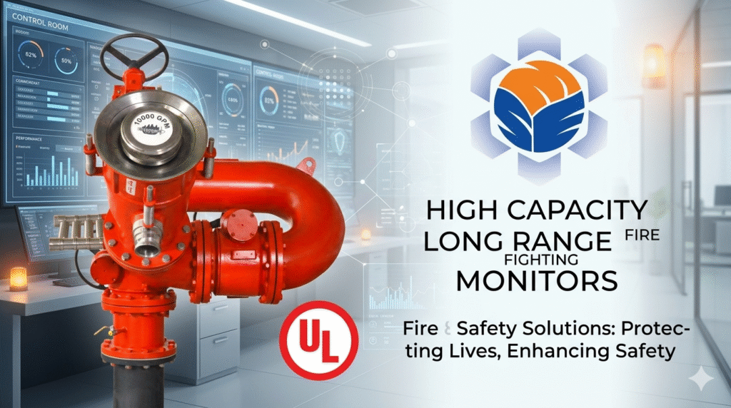 high capacity long range fire fighting monitors
